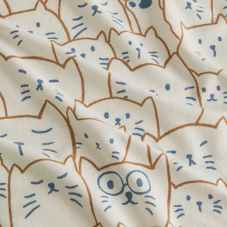 AVA.Home 天竺ニットボックスシーツ 綿100% 花柄 マットレスカバー ベッドシーツ