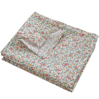 AVA.Home フラットシーツ 綿100% シングル 花柄 敷きシーツ マットレスカバー 防ダニ 抗菌