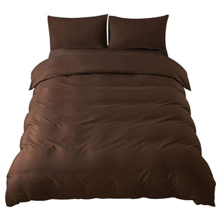 AVA.Home 布団カバー4点セット シングル 綿混素材 ピーチスキン加工 速乾 防ダニ