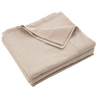 AVA.Home オーガニックコットン フラットシーツ 綿100% 洗いざらし加工 シングル・ダブル対応