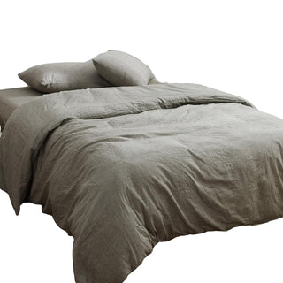 AVA.Home オーガニックコットン 掛け布団カバー 洗いざらし 綿100% 防ダニ加工