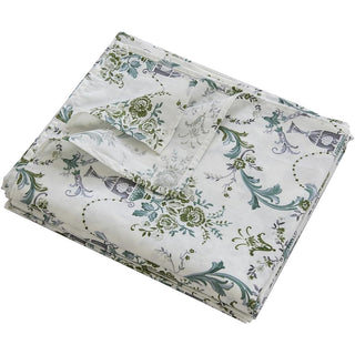 AVA.Home フラットシーツ 綿100% シングル 花柄 敷きシーツ マットレスカバー 防ダニ 抗菌