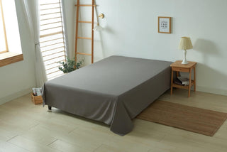 AVA.Home フラットシーツ シングル 150×250cm ホワイト 綿混 ピーチスキン加工