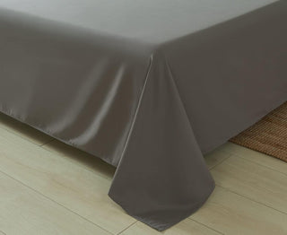 AVA.Home フラットシーツ シングル 150×250cm ホワイト 綿混 ピーチスキン加工