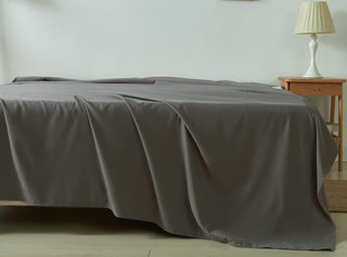 AVA.Home フラットシーツ シングル 150×250cm ホワイト 綿混 ピーチスキン加工