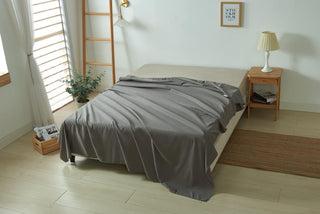 AVA.Home フラットシーツ シングル 150×250cm ホワイト 綿混 ピーチスキン加工