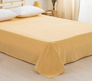 AVA.Home オーガニックコットン フラットシーツ 綿100% 洗いざらし加工 シングル・ダブル対応