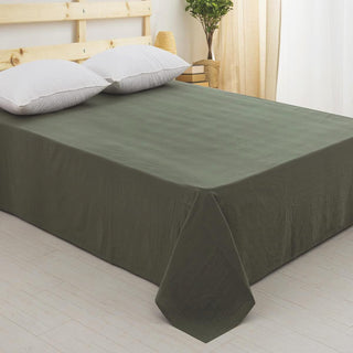 AVA.Home オーガニックコットン フラットシーツ 綿100% 洗いざらし加工 シングル・ダブル対応
