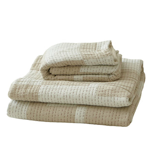 AVA.Home ジオメトリック コットンブランケット 3層構造 マルチカバー