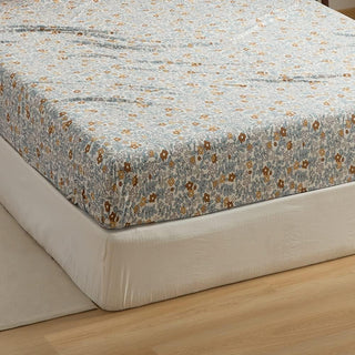 AVA.Home 天竺ニットボックスシーツ 綿100% 花柄 マットレスカバー ベッドシーツ