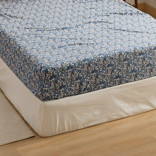 AVA.Home 天竺ニットボックスシーツ 綿100% 花柄 マットレスカバー ベッドシーツ