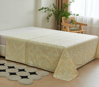 AVA.Home フラットシーツ 綿100% シングル 花柄 敷きシーツ マットレスカバー 防ダニ 抗菌