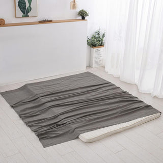 AVA.Home オーガニックコットン フラットシーツ 綿100% 洗いざらし加工 シングル・ダブル対応