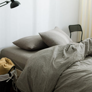 AVA.Home オーガニックコットン 掛け布団カバー 洗いざらし 綿100% 防ダニ加工