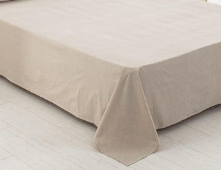 AVA.Home オーガニックコットン フラットシーツ 綿100% 洗いざらし加工 シングル・ダブル対応