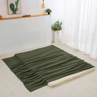 AVA.Home オーガニックコットン フラットシーツ 綿100% 洗いざらし加工 シングル・ダブル対応