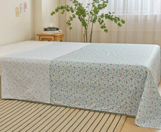 AVA.Home フラットシーツ 綿100% シングル 花柄 敷きシーツ マットレスカバー 防ダニ 抗菌