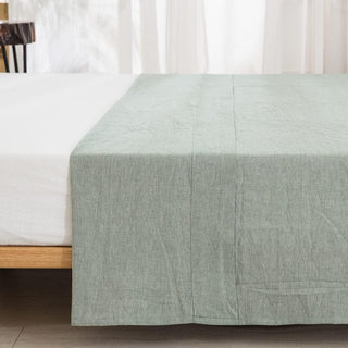 AVA.Home オーガニックコットン フラットシーツ 綿100% 洗いざらし加工 シングル・ダブル対応