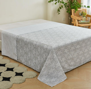 AVA.Home フラットシーツ 綿100% シングル 花柄 敷きシーツ マットレスカバー 防ダニ 抗菌