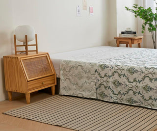 AVA.Home フラットシーツ 綿100% シングル 花柄 敷きシーツ マットレスカバー 防ダニ 抗菌