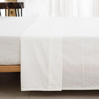 AVA.Home オーガニックコットン フラットシーツ 綿100% 洗いざらし加工 シングル・ダブル対応