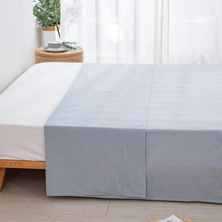 AVA.Home オーガニックコットン フラットシーツ 綿100% 洗いざらし加工 シングル・ダブル対応