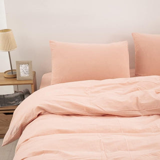 AVA.Home オーガニックコットン 掛け布団カバー 洗いざらし 綿100% 防ダニ加工