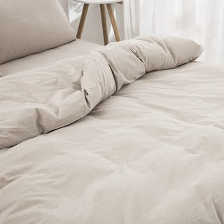 AVA.Home オーガニックコットン 掛け布団カバー 洗いざらし 綿100% 防ダニ加工