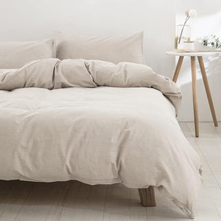AVA.Home オーガニックコットン 掛け布団カバー 洗いざらし 綿100% 防ダニ加工