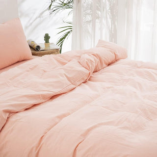 AVA.Home オーガニックコットン 掛け布団カバー 洗いざらし 綿100% 防ダニ加工