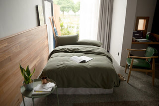 AVA.Home オーガニックコットン 掛け布団カバー 洗いざらし 綿100% 防ダニ加工