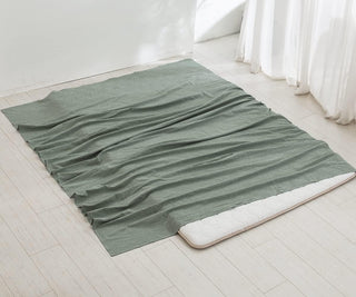 AVA.Home オーガニックコットン フラットシーツ 綿100% 洗いざらし加工 シングル・ダブル対応