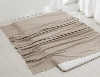 AVA.Home オーガニックコットン フラットシーツ 綿100% 洗いざらし加工 シングル・ダブル対応