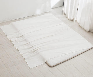 AVA.Home オーガニックコットン フラットシーツ 綿100% 洗いざらし加工 シングル・ダブル対応