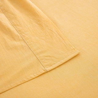 AVA.Home オーガニックコットン フラットシーツ 綿100% 洗いざらし加工 シングル・ダブル対応