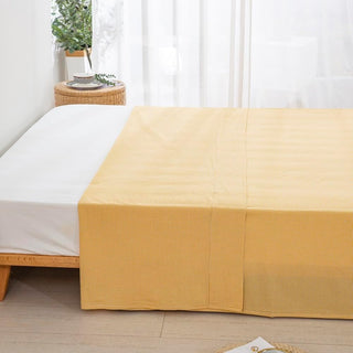 AVA.Home オーガニックコットン フラットシーツ 綿100% 洗いざらし加工 シングル・ダブル対応