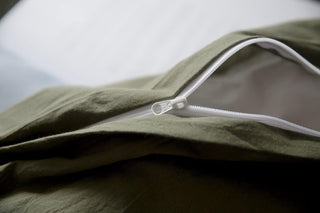 AVA.Home オーガニックコットン 掛け布団カバー 洗いざらし 綿100% 防ダニ加工