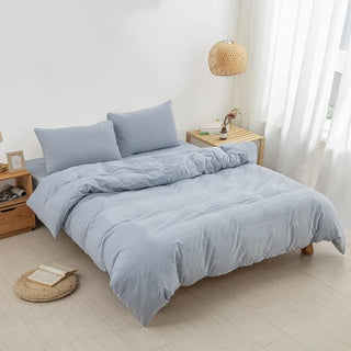 AVA.Home オーガニックコットン 掛け布団カバー 洗いざらし 綿100% 防ダニ加工