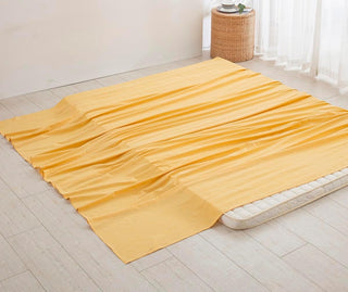 AVA.Home オーガニックコットン フラットシーツ 綿100% 洗いざらし加工 シングル・ダブル対応