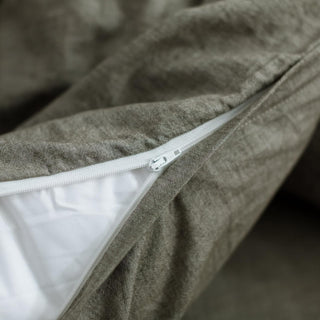 AVA.Home オーガニックコットン 掛け布団カバー 洗いざらし 綿100% 防ダニ加工