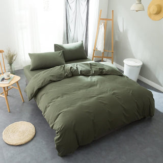 AVA.Home オーガニックコットン 掛け布団カバー 洗いざらし 綿100% 防ダニ加工