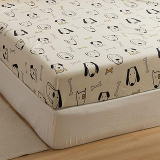 AVA.Home 天竺ニットボックスシーツ 綿100% 花柄 マットレスカバー ベッドシーツ