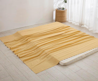 AVA.Home オーガニックコットン フラットシーツ 綿100% 洗いざらし加工 シングル・ダブル対応