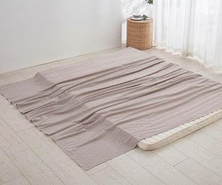 AVA.Home オーガニックコットン フラットシーツ 綿100% 洗いざらし加工 シングル・ダブル対応