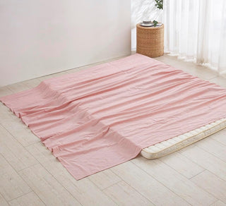 AVA.Home オーガニックコットン フラットシーツ 綿100% 洗いざらし加工 シングル・ダブル対応