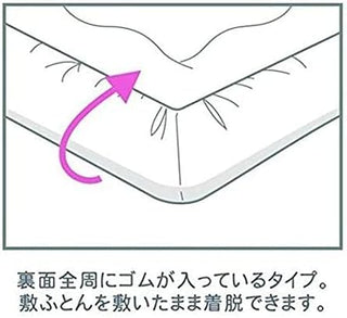 敷布団カバー ワンタッチシーツ 無地 洗い替え 防ダニ 通気吸湿 フィットシーツ 柔らかい