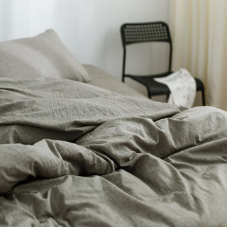 AVA.Home オーガニックコットン 掛け布団カバー 洗いざらし 綿100% 防ダニ加工