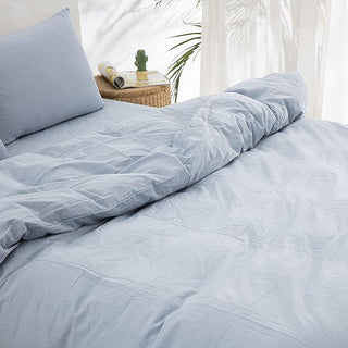 AVA.Home オーガニックコットン 掛け布団カバー 洗いざらし 綿100% 防ダニ加工