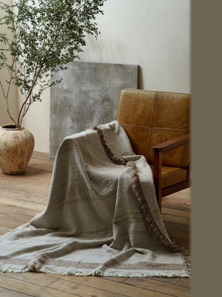 AVA.Home リネンコットン マルチカバー 245×250cm | ベッドカバー ソファカバー ブランケット 5WAY