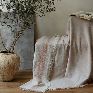 AVA.Home リネンコットン マルチカバー 245×250cm | ベッドカバー ソファカバー ブランケット 5WAY